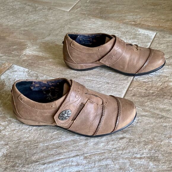 AETREX Camel Nubuck Corinne Monk Strap Shoe - Picture 8 of 16